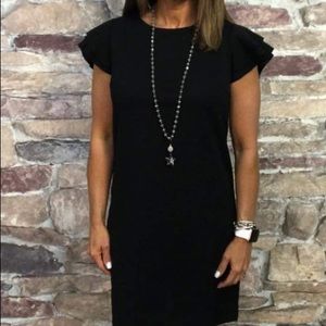 Ces Femme Ruffle Sleeve “little black dress”